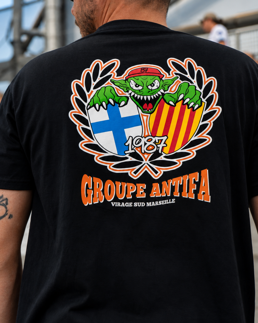 T-SHIRT Noir Virage sud - Groupe Antifa 26/27